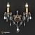 Lightstar Sconces in Matte Gold/Champagne/Clear 3D model small image 1