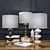 Elegant Brass & Glass Lamp 3D model small image 1