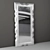 Elegant Silver-Leaf Floor Mirror 3D model small image 1