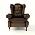 Elegant Black Armchair for Office or Home 3D model small image 1