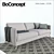 BoConcept Osaka Sofa - Silver Grey, Pisa Fabric 3D model small image 1