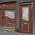 Geona Classic Internal Door with Elegant Stained Glass 3D model small image 1