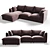 Contemporary Rivera Sofa - Stylish and Comfortable 3D model small image 1