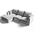 Contemporary Rivera Sofa - Stylish and Comfortable 3D model small image 3