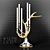 Rustic Elegance: Channing Staghorn & Silver Candelabra 3D model small image 1