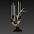 Rustic Elegance: Channing Staghorn & Silver Candelabra 3D model small image 2