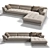 Beldin Contemporary Large Sofa 3D model small image 1