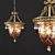 Possoni 4300 Classic Pendant Light 3D model small image 1