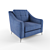 NIERI LIZ Armchair: Elegant Comfort 3D model small image 1