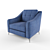 NIERI LIZ Armchair: Elegant Comfort 3D model small image 2