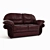 Luxury Cardinal Leather Sofa 3D model small image 1