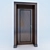 Stunning Oak Wood Door 3D model small image 1