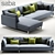 Saba Italia LIVINGSTON: Elegant Sofa and Chair 3D model small image 3
