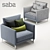 Saba Italia LIVINGSTON: Elegant Sofa and Chair 3D model small image 2