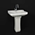 Neo Ceramic Wash Basin & Vanity 3D model small image 1