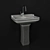 Neo Ceramic Wash Basin & Vanity 3D model small image 2