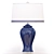 Elegant Navy Table Lamp 3D model small image 1