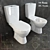 Elegant Rondo Toilet: Rosa's TM 3D model small image 1