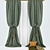 Elegant Curtain Set with Cushions 3D model small image 1