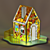 Title: Stained Glass "House" Lamp 3D model small image 1