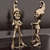 Whimsical Bronze Gnome Sculpture 3D model small image 1