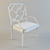 Sleek Chrome Chippendale Dining Chair 3D model small image 3