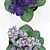 Vibrant Violet Blooms 3D model small image 2