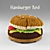 Delicious Dream: Hamburger Bed 3D model small image 1