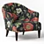 Pottery Barn Ellis Armchair: Elegant Upholstered Seating 3D model small image 1