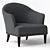 Pottery Barn Ellis Armchair: Elegant Upholstered Seating 3D model small image 2