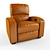 Luxury Reclining Leather Armchair 3D model small image 1