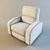 Luxury Reclining Leather Armchair 3D model small image 3