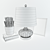 Elegant Providence Gray Table Lamp 3D model small image 3