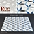 Starflower Blue Rug: Classic Elegance 3D model small image 1