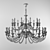 Italian de Majo Chandelier: 130-155h x 140d 3D model small image 2