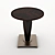 Elegant Wood and Bronze Small Table 3D model small image 1