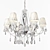 Luxury Chrome and Glass Pendant Light 3D model small image 1