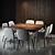 Modern Elegance: Minotti Flavin Chair & Jorn Table 3D model small image 2