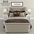 Refined Restoration: Churchill Fabric Sleigh Bed 3D model small image 1