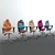 TurboSmooth Chair Trio: Stylish Seating Options 3D model small image 3