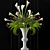 Elegant Blossom Vase Duo 3D model small image 1