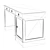 Classic Executive Desk with Cabinet 3D model small image 2