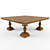 Elegant Oak Dining Table 3D model small image 1