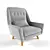 Nordic Elegance Armchair 3D model small image 1