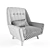 Nordic Elegance Armchair 3D model small image 2