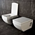 Sleek Wall-Hung Toilet AW-806 3D model small image 2