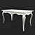 Lily-Adorned Writing Table: Classic Style & Handcrafted Details 3D model small image 1