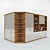 Modern MDF Corner Cabinet 3D model small image 1