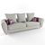 Cozy and Stylish Fabric Sofa 3D model small image 1