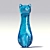 3D Glass Cat Sculpture 3D model small image 1